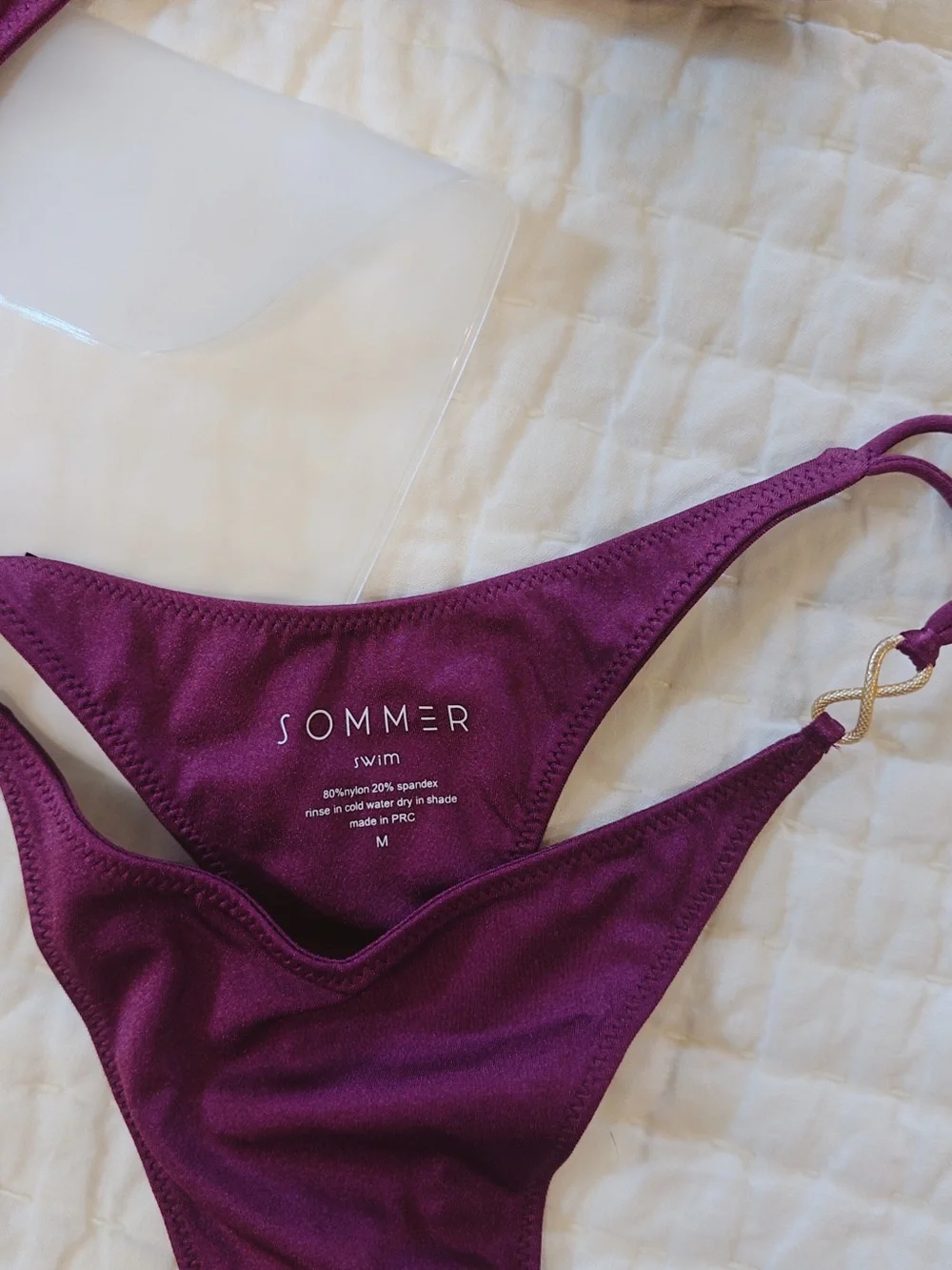 Sommer Swim Purple Balconette Bikini Top and Bottom Set - Picture 4 of 4